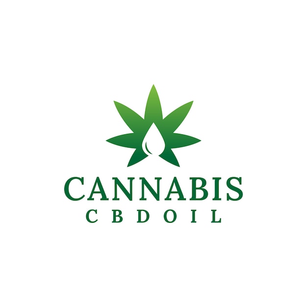 diseño del logotipo del aceite de cannabis logotipo del cbd