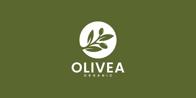 Diseño de logotipo de aceite de oliva aceite virgen aceite de belleza