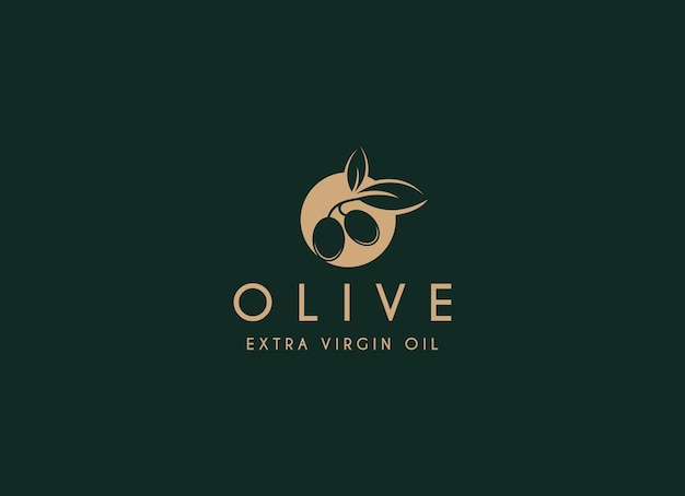 Diseño de logotipo de aceite de oliva icono vectorial naturaleza belleza y salud