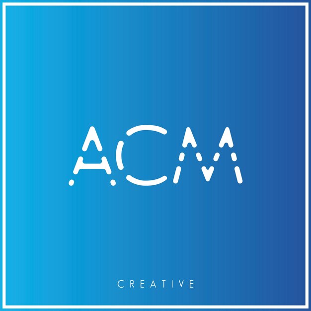 El diseño del logotipo de ACM Creative Vector Latter Minimal Latter Logo Premium Vector Ilustración Monograma