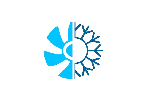 Diseño del logotipo del acondicionador de aire limpieza y reparación de un diseño vectorial y ilustración de un acondicionado de aire