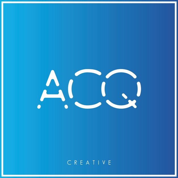 El diseño del logotipo de ACQ Creative Vector Latter Minimal Latter Logo Premium Vector Ilustración Monograma