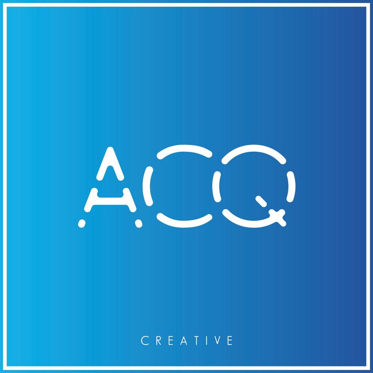 Vector el diseño del logotipo de acq creative vector latter minimal latter logo premium vector ilustración monograma