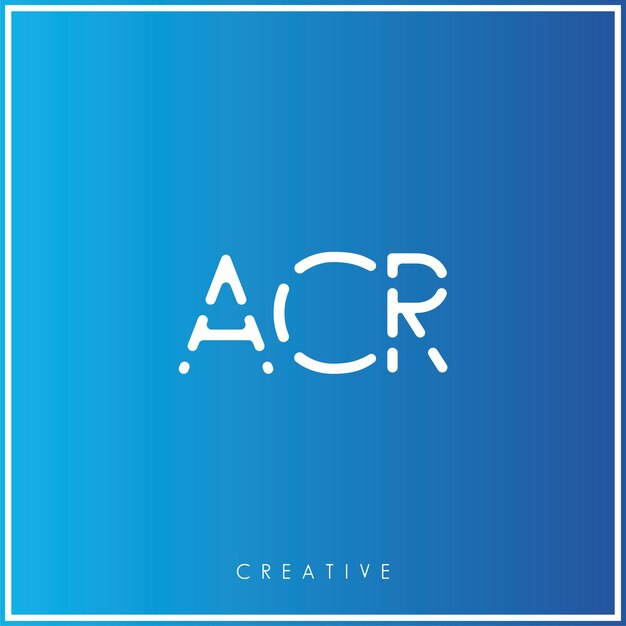 El diseño de logotipo de ACR Creative Vector Latter Minimal Latter Logo Premium Vector Ilustración Monograma