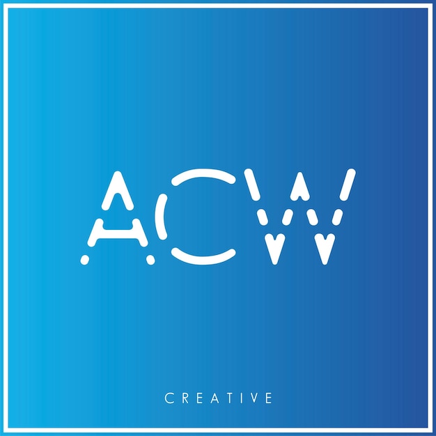 El diseño del logotipo de ACW Creative Vector Latter Minimal Latter Logo Premium Vector Ilustración Monograma