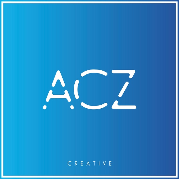 El diseño del logotipo de ACZ Creative Vector Latter Minimal Latter Logo Premium Vector Ilustración Monograma