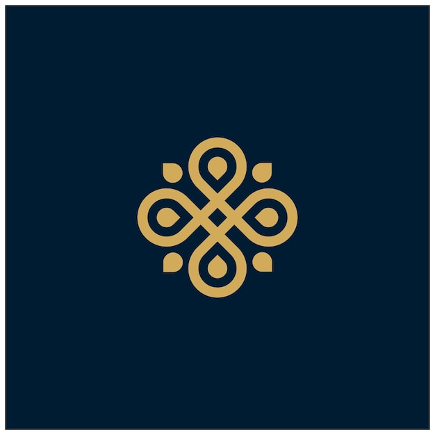 Diseño de logotipo de adorno de flor de lujo Concepto de diseño de logotipos abstractos para plantilla