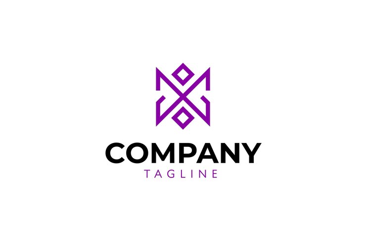 Vector diseño de logotipo de adorno geométrico moderno