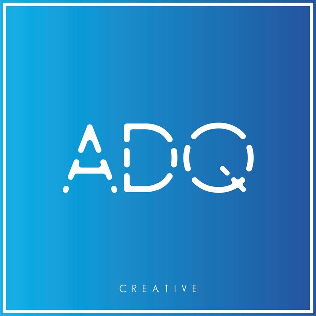El diseño del logotipo de ADQ Creative Vector Latter Minimal Latter Logo Premium Vector Ilustración Monograma