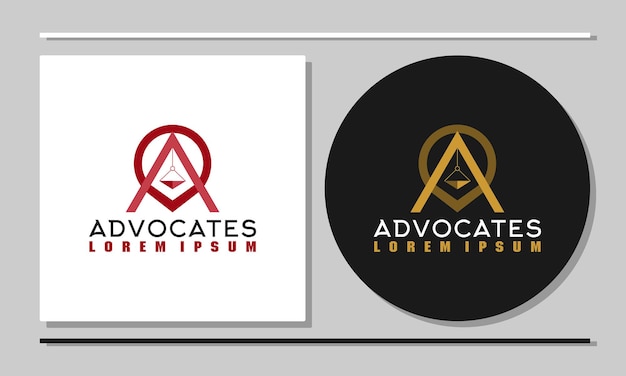 Diseño del logotipo de advocate logotipo con la letra a