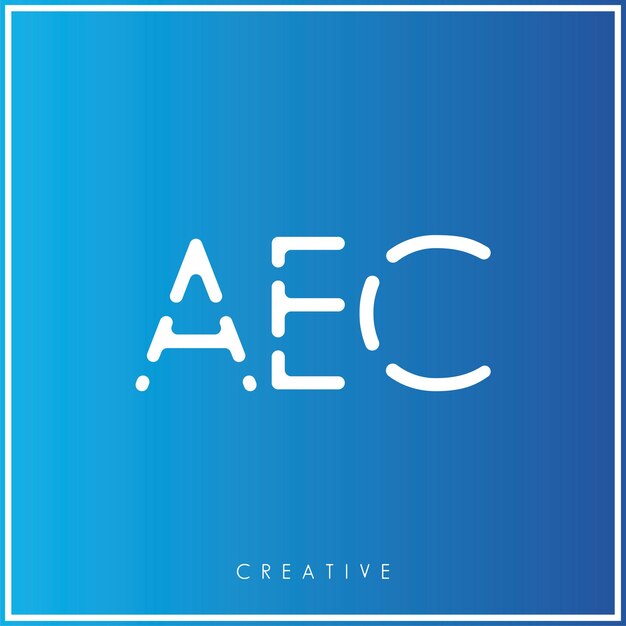 El diseño del logotipo de AEC Creative Vector Latter Minimal Latter Logo Premium Vector Ilustración Monograma