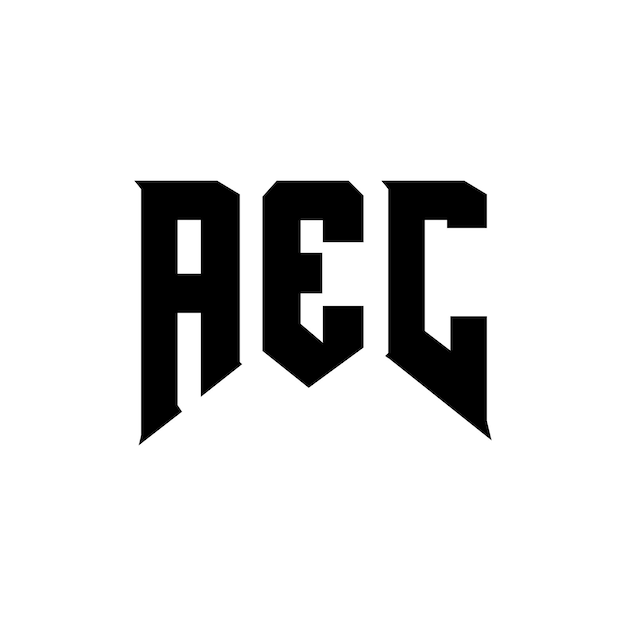 Diseño de logotipo AEC para una empresa de tecnología Diseño del logotipo de AEC combinación de colores blanco y negro Logotipo AEC Vector Diseño AEC Icon AEC Alfabeto AEC Tipografía Logotipo Diseño