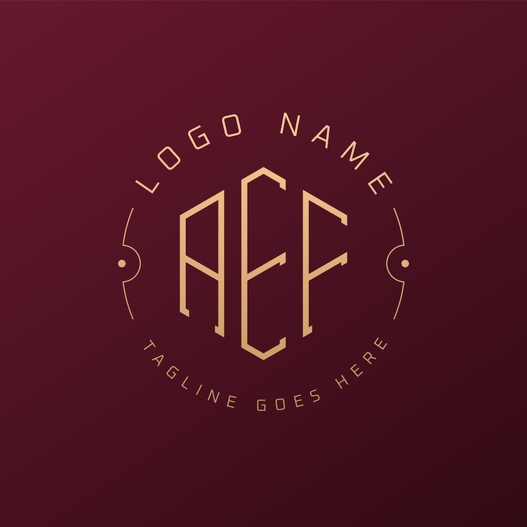 Vector diseño de logotipo de aef de lujo letra elegante aef monograma logotipo minimalista poligono aef template de diseño de logotipo