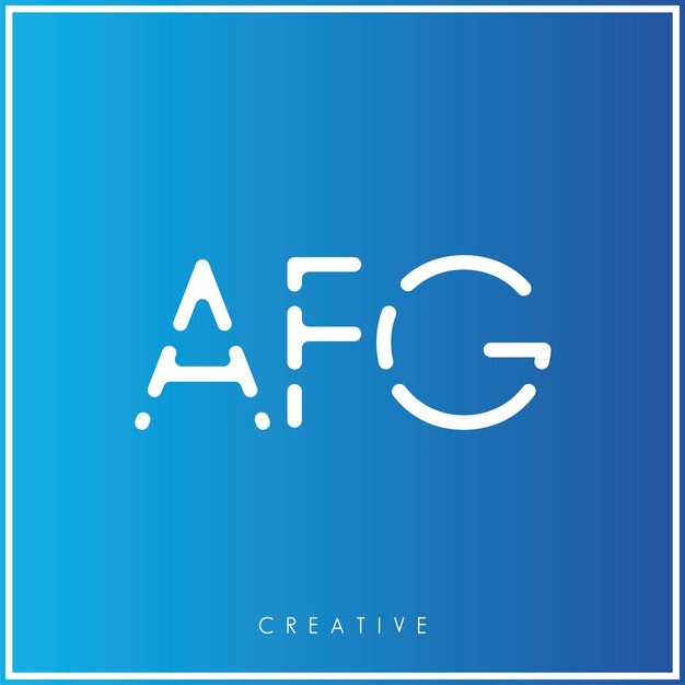 El diseño del logotipo de AFG Creative Vector Latter Minimal Latter Logo Premium Vector Ilustración Monograma