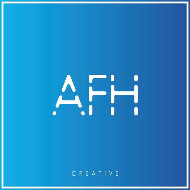 El diseño del logotipo de AFH Creative Vector Latter Minimal Latter Logo Premium Vector Ilustración Monograma