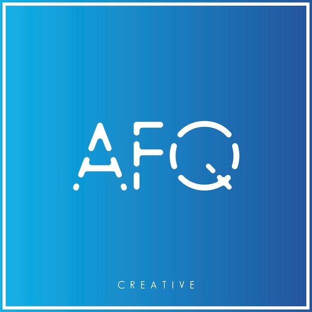 El diseño del logotipo de AFQ Creative Vector Latter Minimal Latter Logo Premium Vector Ilustración Monograma