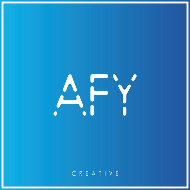 El diseño del logotipo de AFY Creative Vector Latter Minimal Latter Logo Premium Vector Ilustración Monograma