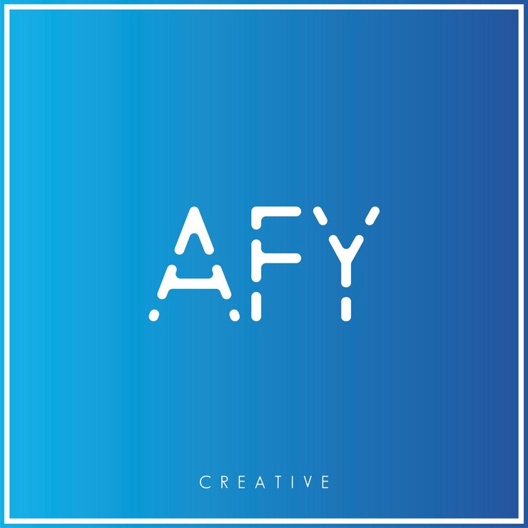 Vector el diseño del logotipo de afy creative vector latter minimal latter logo premium vector ilustración monograma