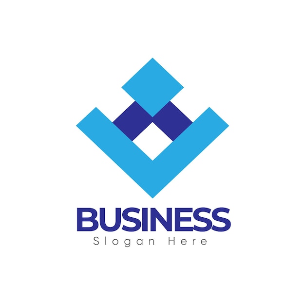 Diseño de logotipo de agencia mínima con dos colores y fondo blanco, vector premium.