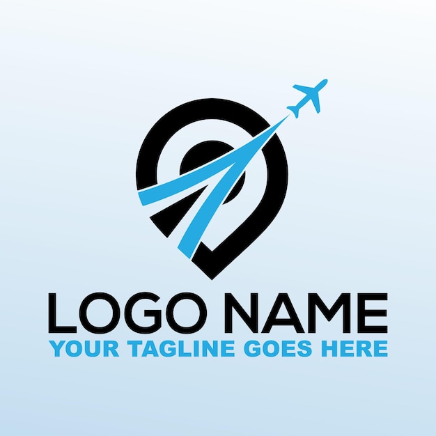 Diseño del logotipo de la agencia de viajes Ilustración vectorial de color moderno Logotipo de la empresa de comprobación de viajes de la agencia