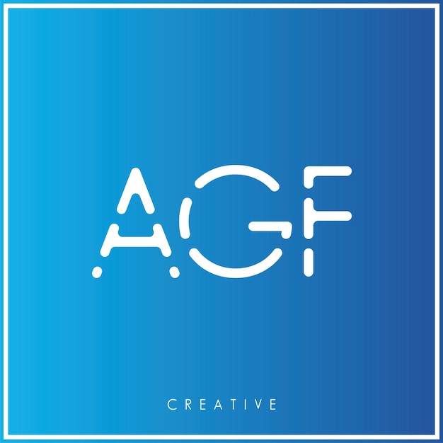 El diseño del logotipo de AGF Creative Vector Latter Minimal Latter Logo Premium Vector Ilustración Monograma