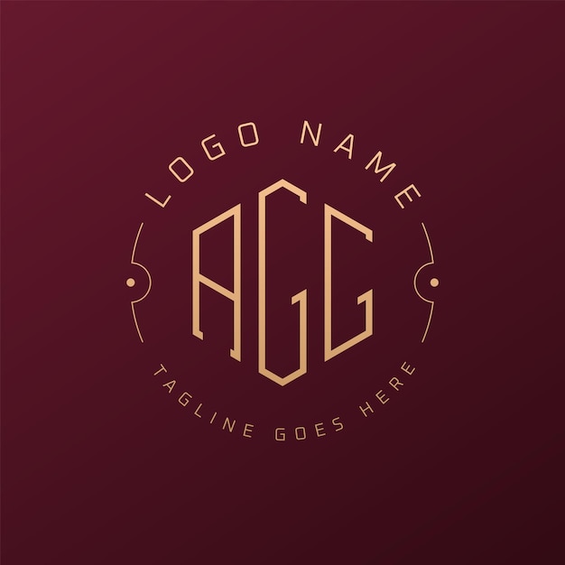 Diseño de logotipo de AGG de lujo Letra elegante AGG Monograma Logotipo minimalista Poligono plantilla de diseño de logotipo AGG