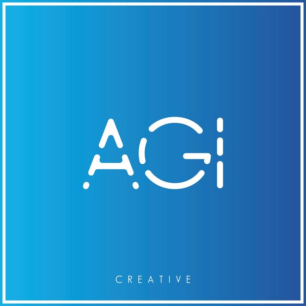 El diseño del logotipo de AGI Creative Vector Latter Minimal Latter Logo Premium Vector Ilustración Monograma