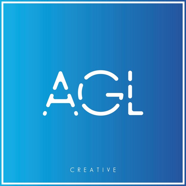 El diseño del logotipo de AGL Creative Vector Latter Minimal Latter Logo Premium Vector Ilustración Monograma