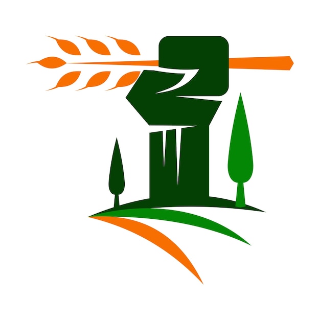 Diseño de logotipo de agricultura y agricultura vector Icono Ilustración Identidad de marca