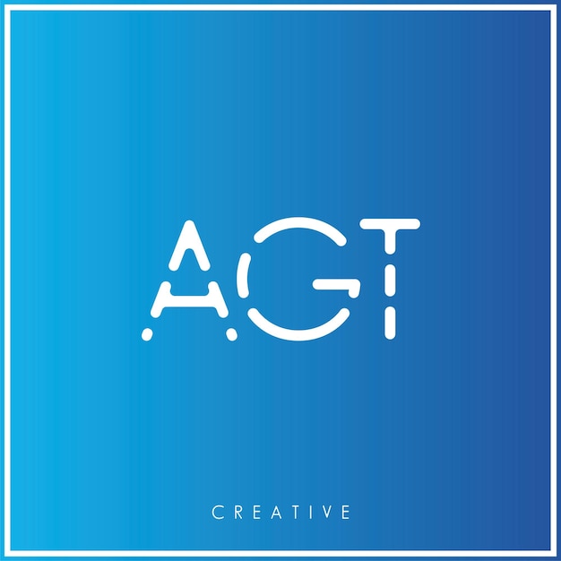 El diseño del logotipo de AGT Creative Vector Latter Minimal Latter Logo Premium Vector Ilustración Monograma