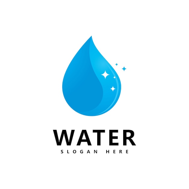 Diseño de logotipo de agua aqua. Logotipo de vector de gota de agua