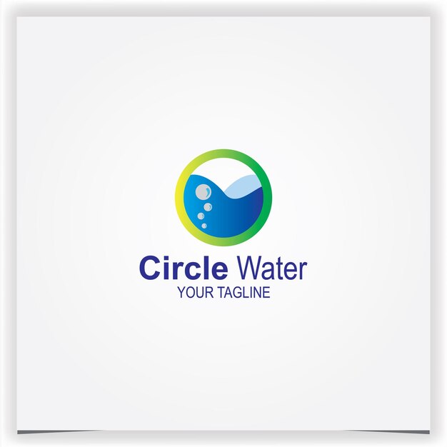 Diseño de logotipo de agua de círculo vectorial