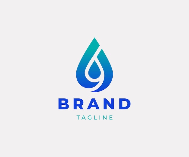 Vector diseño de logotipo de agua minimalista y moderno para su negocio