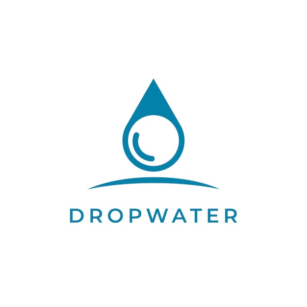 diseño de logotipo de agua minimalista vector