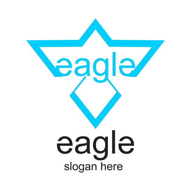 Diseño del logotipo del águila concepto simple Vector Premium