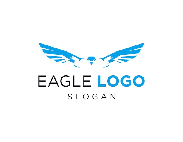 Diseño del logotipo del águila creado utilizando la aplicación Corel Draw 2018 con un fondo blanco