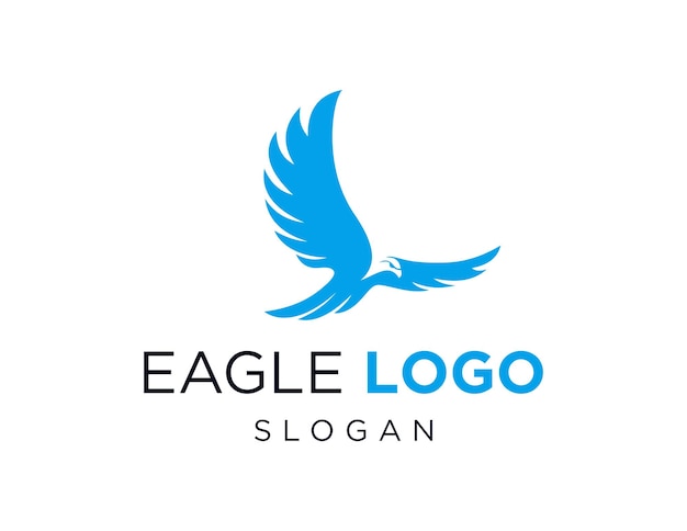 Vector diseño del logotipo del águila creado utilizando la aplicación corel draw 2018 con un fondo blanco