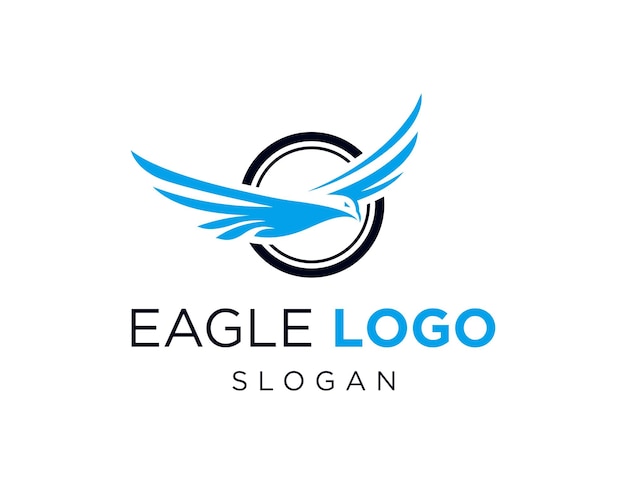 Diseño del logotipo del águila creado utilizando la aplicación Corel Draw 2018 con un fondo blanco
