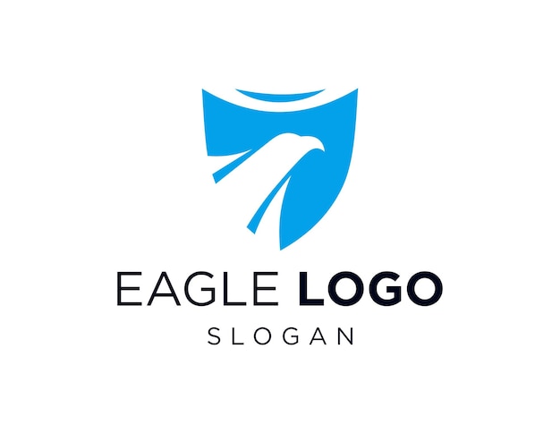 Vector diseño del logotipo del águila creado utilizando la aplicación corel draw 2018 con un fondo blanco