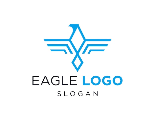 Vector diseño del logotipo del águila creado utilizando la aplicación corel draw 2018 con un fondo blanco