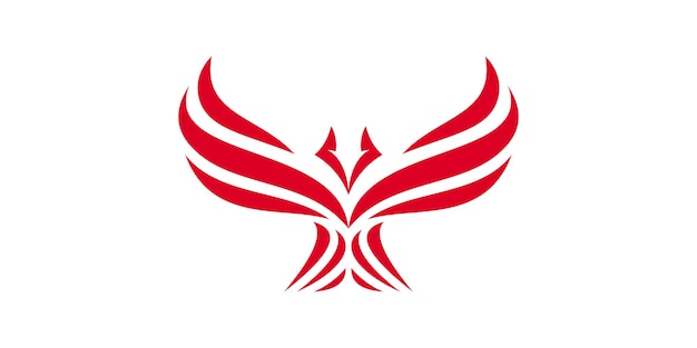 El diseño del logotipo del águila, el diseño de las alas voladoras del fénix, el diseño gratuito del logotipo, el diseño del símbolo vectorial, la idea creativa del icono.