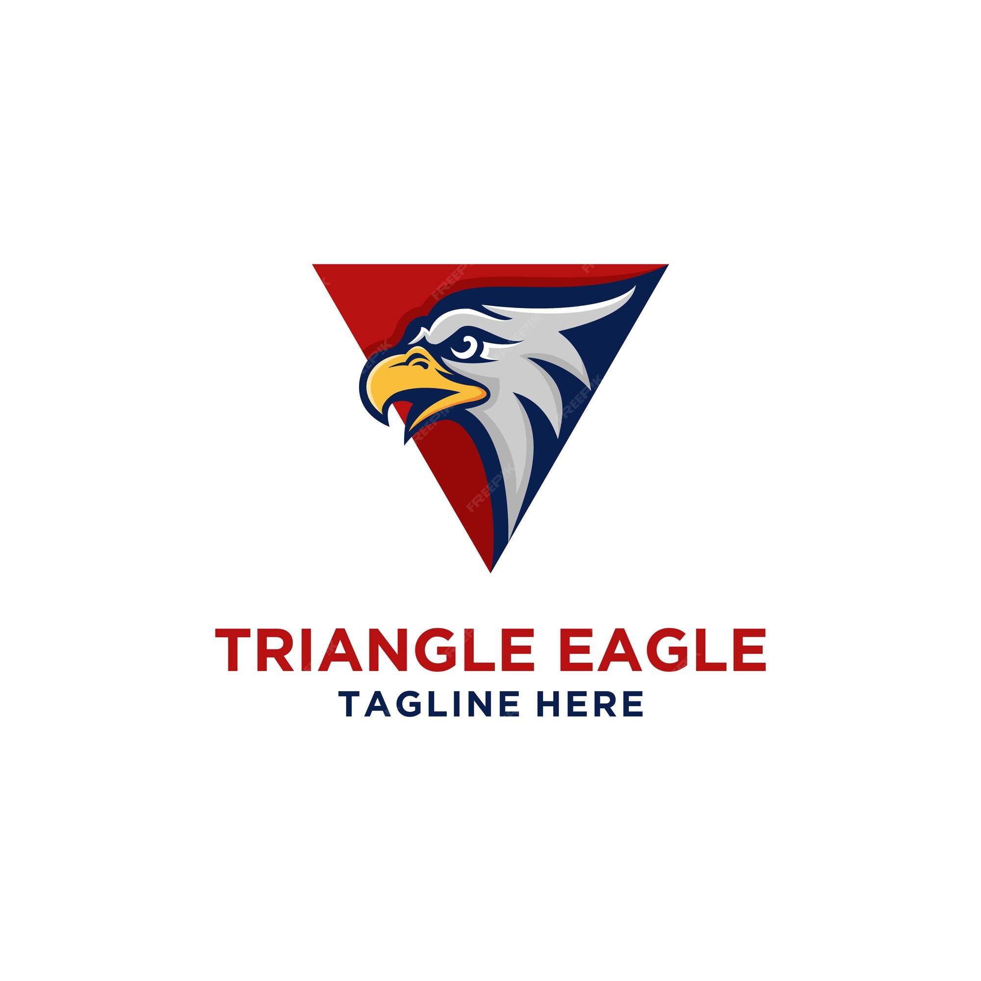 Diseño de logotipo de águila con forma de triángulo | Vector Premium