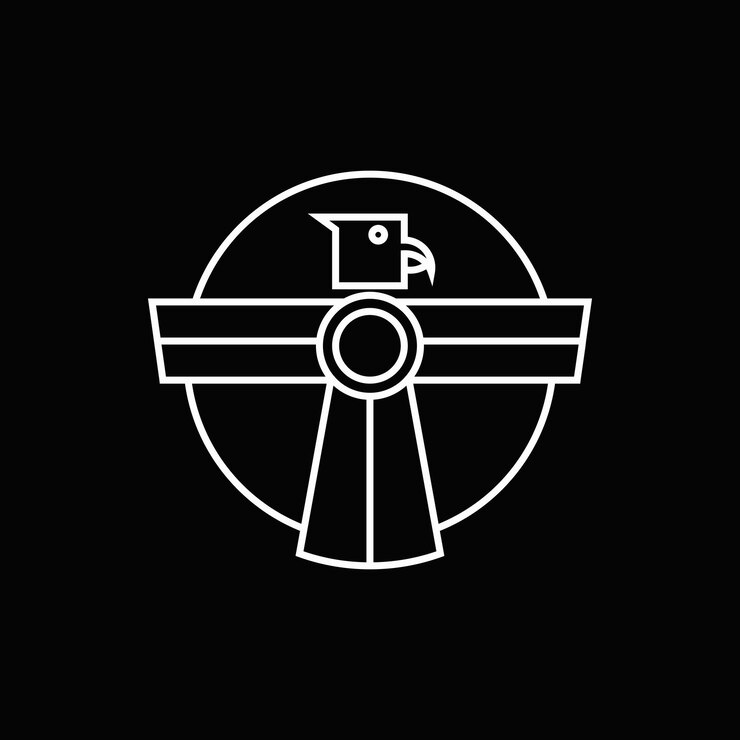 diseño de logotipo de águila de ilustración con concepto de primate