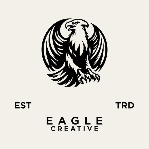 diseño del logotipo del águila ilustración del icono