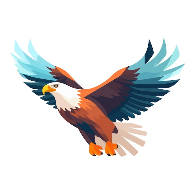 Diseño de logotipo de águila Imagen de águila voladora Lindo emblema de águila AI generado