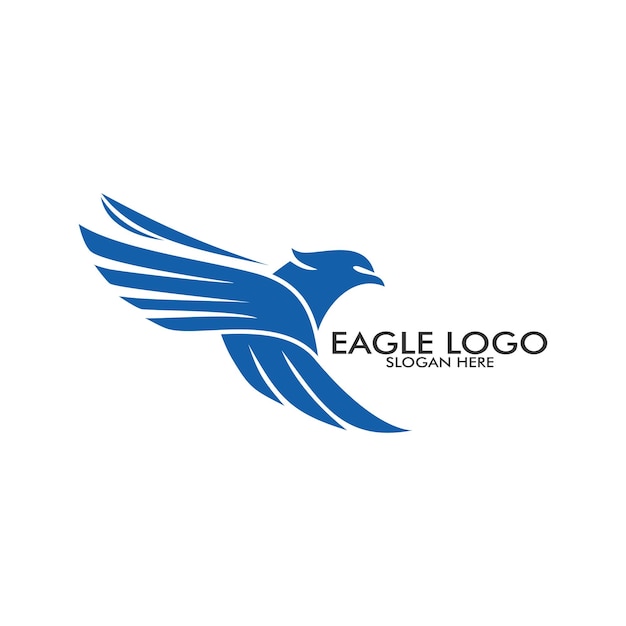 Diseño de logotipo de águila, plantilla de vector de águila minimalista