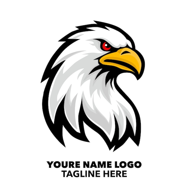 Diseño del logotipo del águila simple y lleno de significado