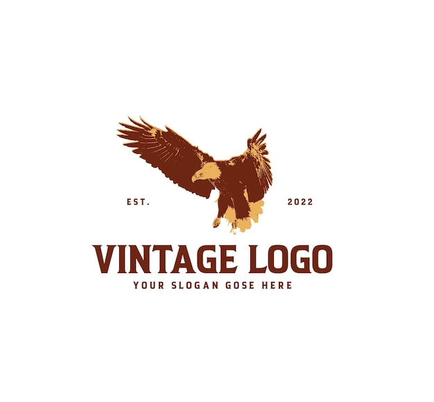 Diseño de logotipo de águila vintage