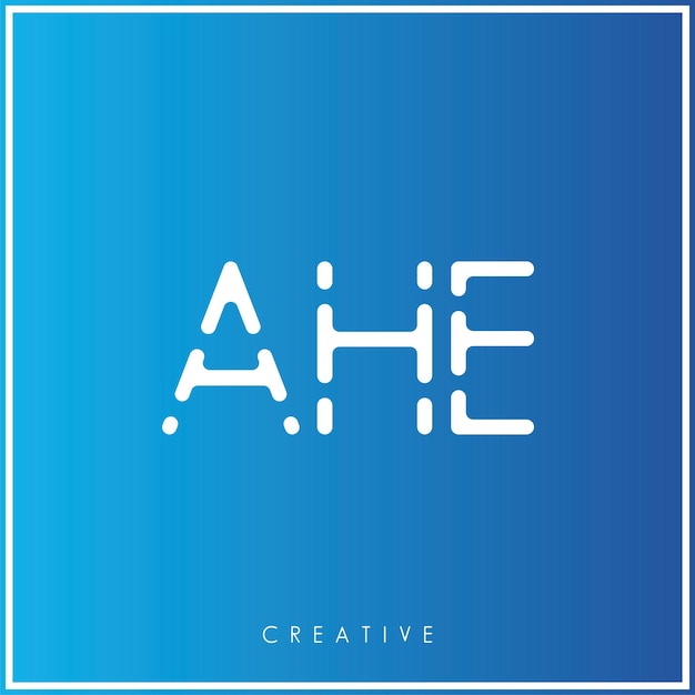 El diseño del logotipo de AHE Creative Vector Latter Minimal Latter Logo Premium Vector Ilustración Monograma