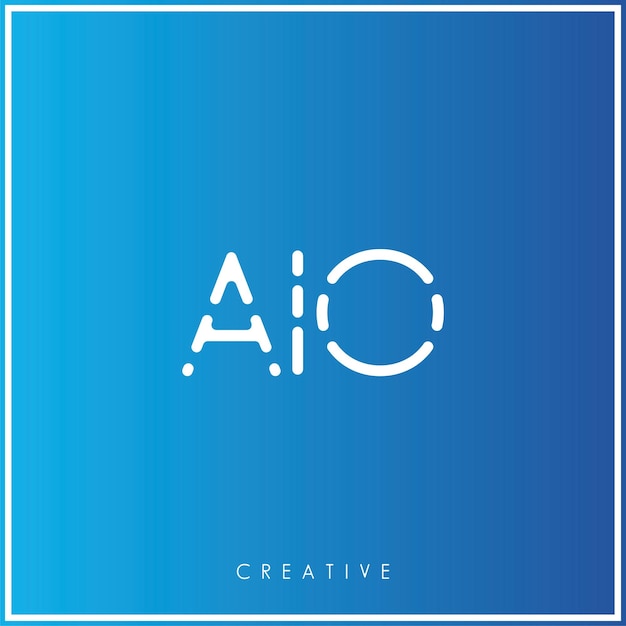 El diseño del logotipo de AIO Creative Vector Latter Minimal Latter Logo Premium Vector Ilustración Monograma
